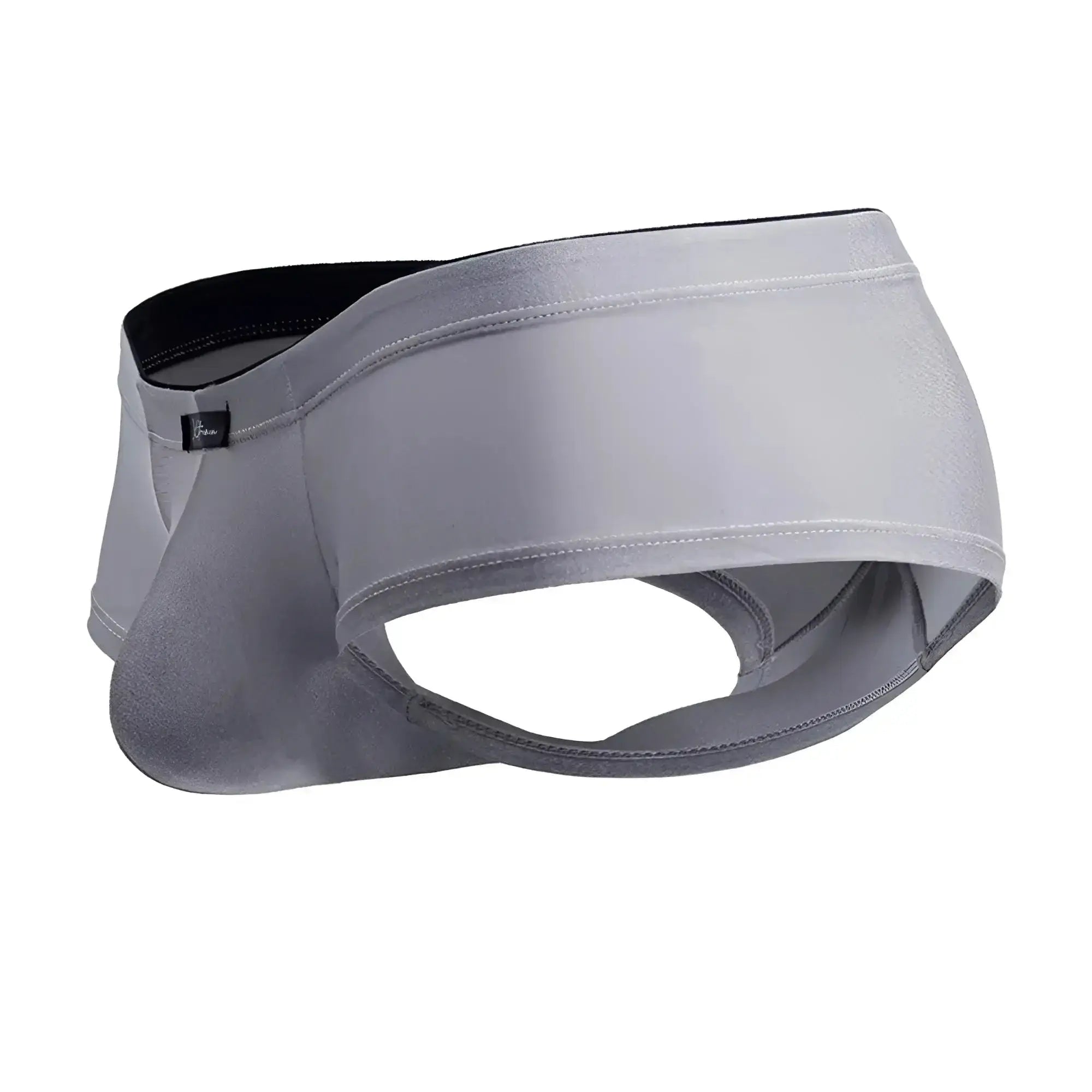 Gray xtremen 91234 microfiber trunks with smooth stretchy fabric and black inner lining for men’s underwear