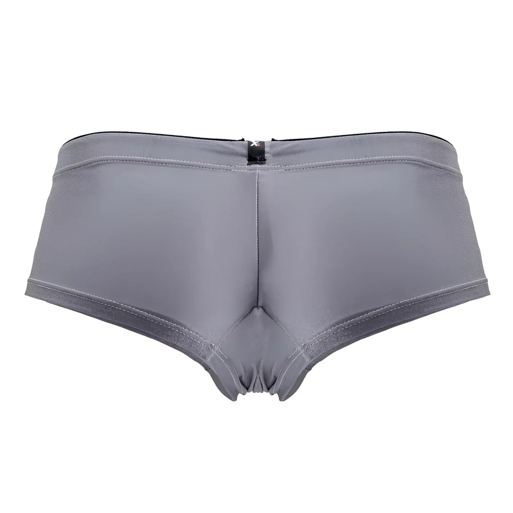 Xtremen 91234 gray microfiber men’s briefs with smooth stretchy fabric and black trim along the waistband