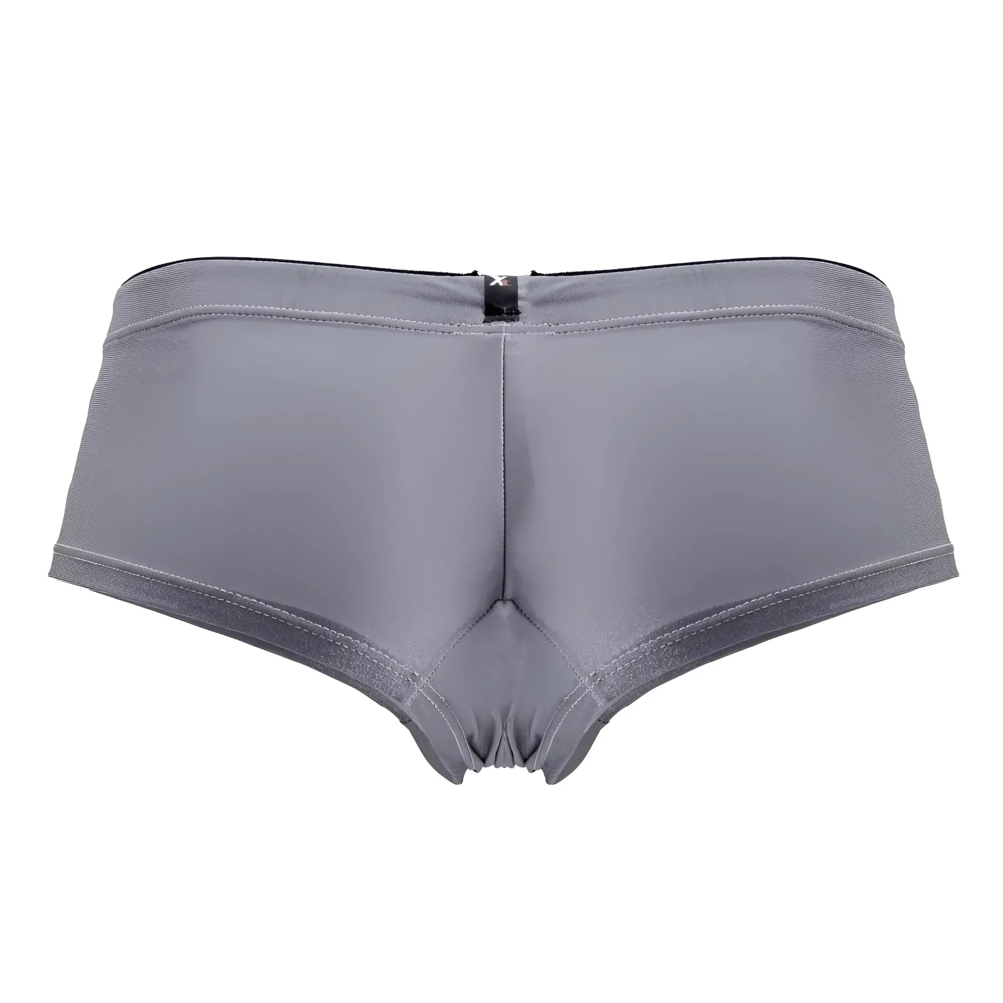 Xtremen 91234 gray microfiber men’s briefs with smooth stretchy fabric and black trim along the waistband