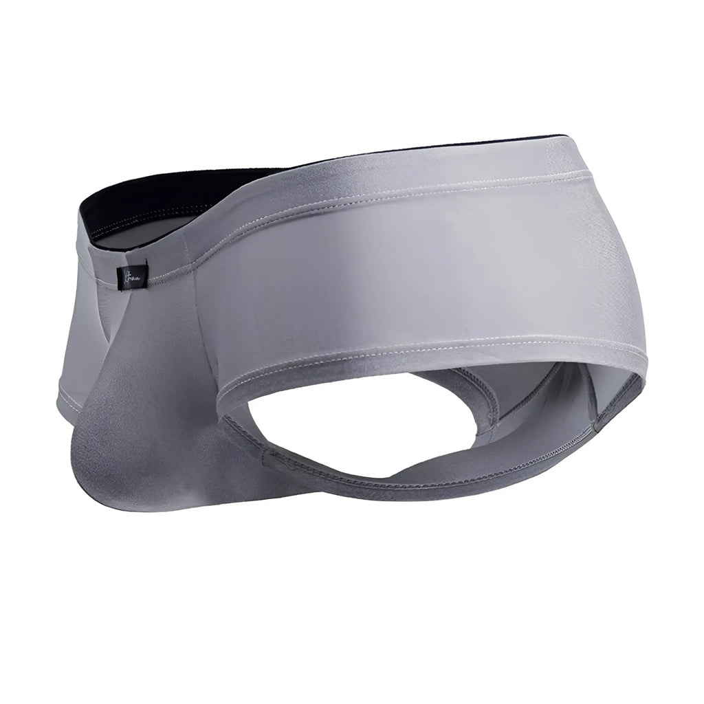 Gray xtremen 91234 microfiber trunks with smooth stretchy fabric and black inner lining for men’s underwear