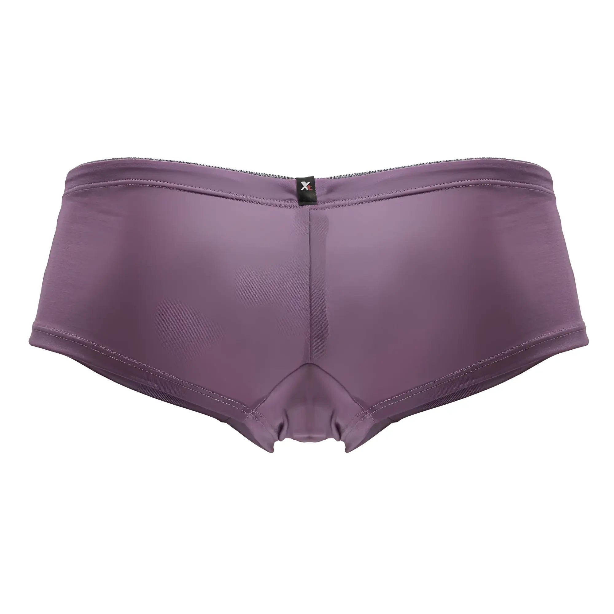 Purple seamless microfiber briefs with subtle textured fabric and black brand tag at waistband xtremen 91240 blackberry