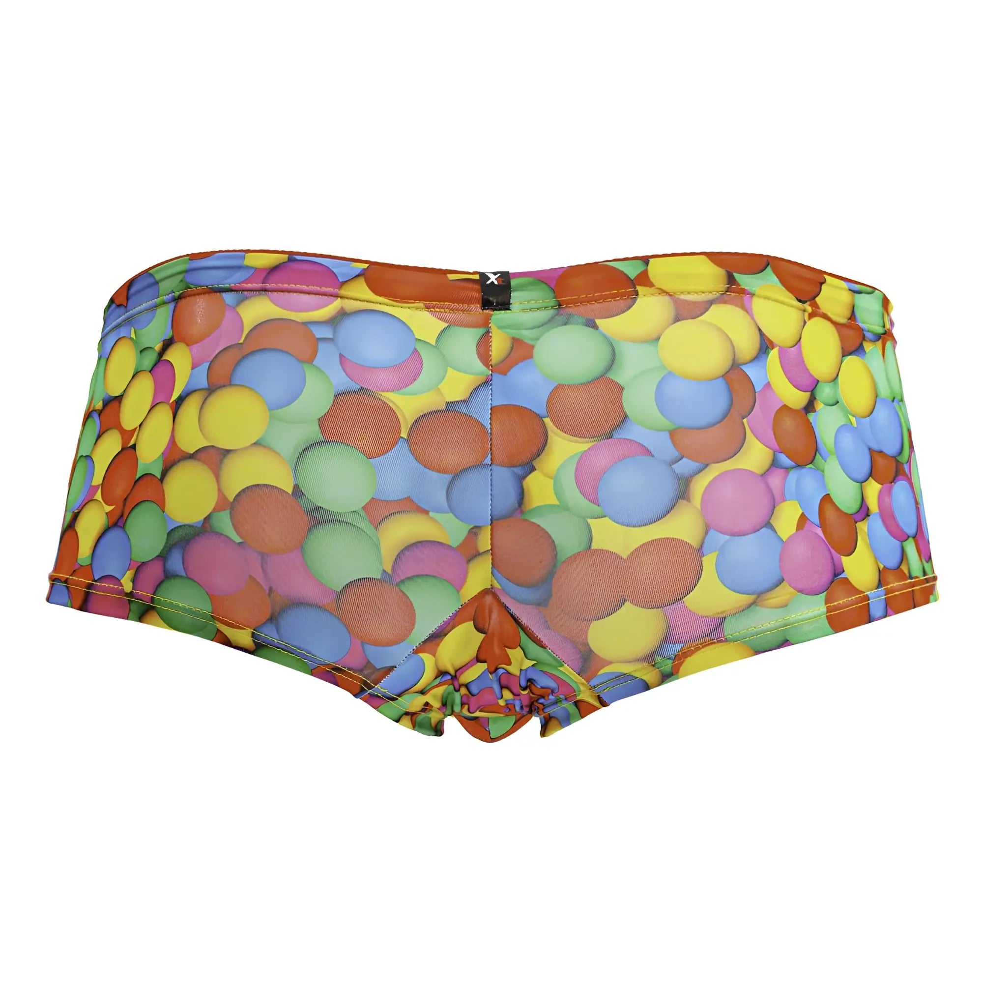 Xtremen 91249 printed trunks vibrant multicolored swim shorts with playful overlapping circle pattern color bubbles