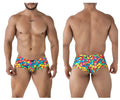 Xtremen 91249 printed trunks vibrant rainbow-colored balloon patterned men’s briefs with comfortable fabric