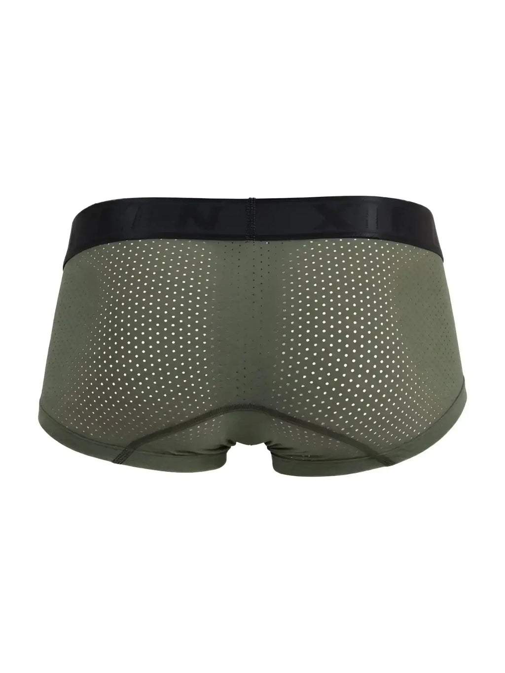 Back view of Xtremen 91252 Microfiber Mesh Trunks in Military Green.