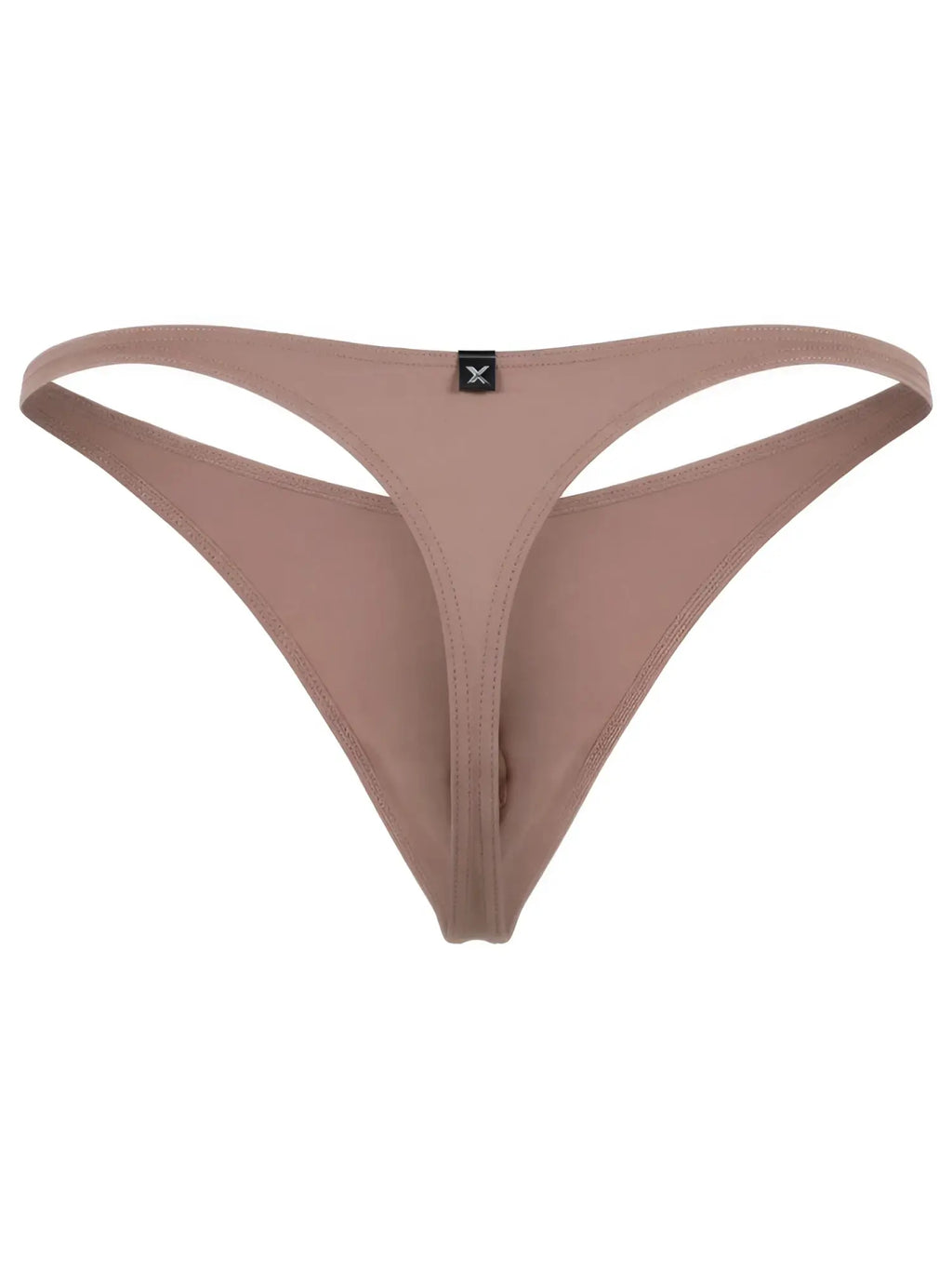 Xtremen model 93320 men's thong in dusty rose colour, featuring a soft cotton-blend fabric and branded front tab.