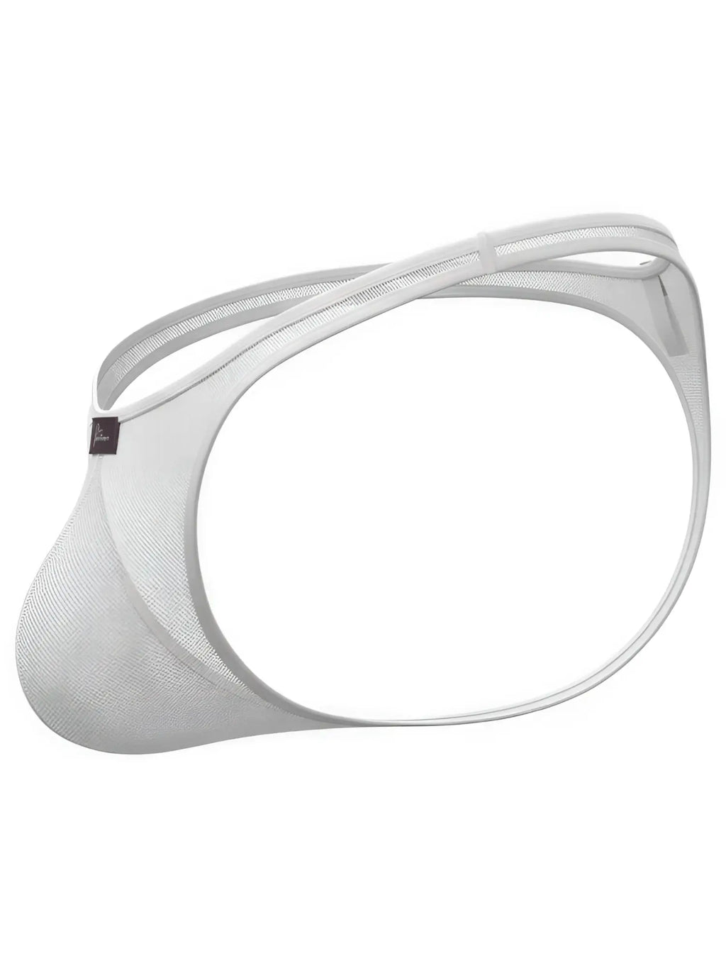 Xtremen white mesh jockstrap, style 92055. Minimalist design with a contoured pouch and thin elasticated waistband.