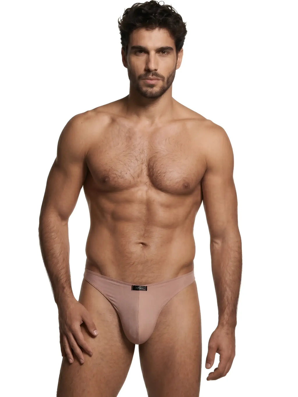 Xtremen model 92211, nude-coloured bikini brief in soft stretch fabric. Minimal coverage, elastic waistband.