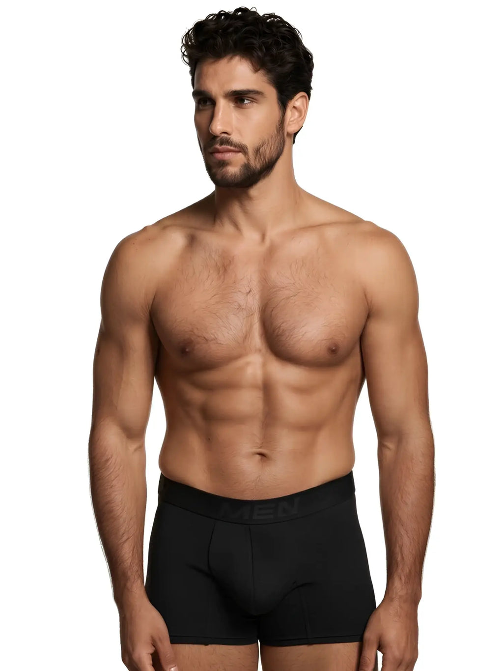 Xtremen black cotton-blend boxer trunks with branded waistband. Close-fitting style for everyday comfort.