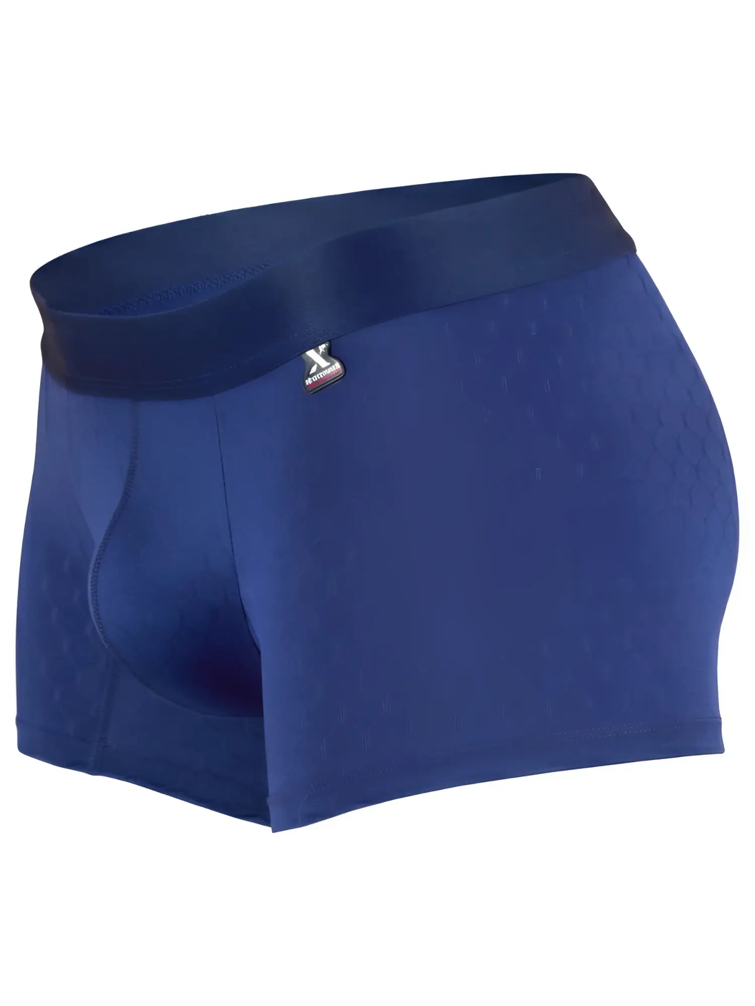 Xtremen blue boxer trunk with a textured honeycomb fabric pattern and elastic waistband.