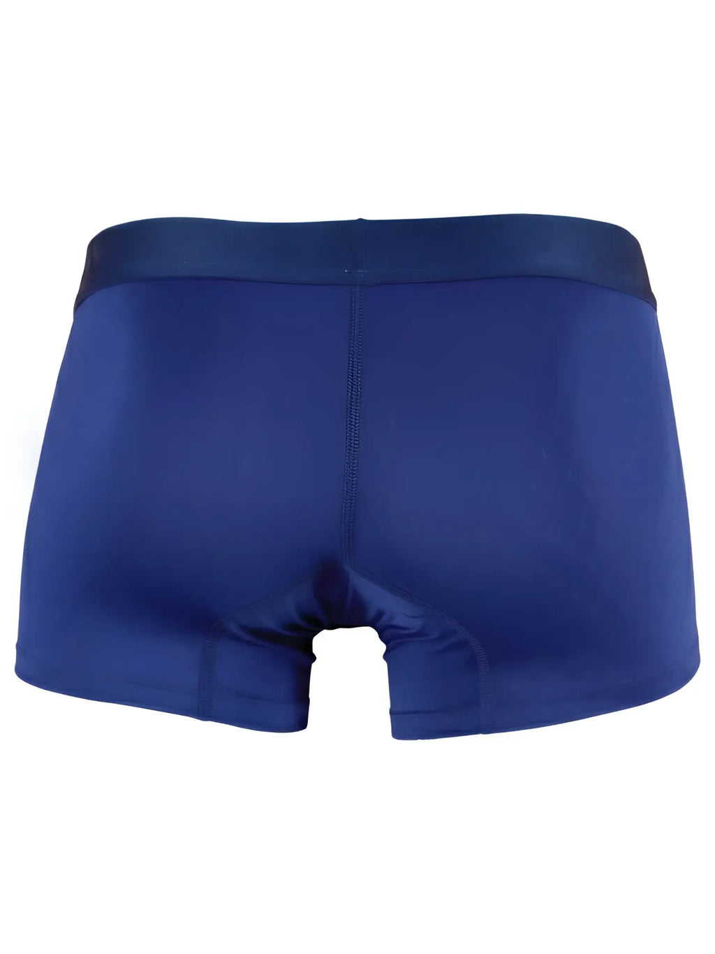 Xtremen blue trunks (model 90150) featuring a comfortable stretch fabric waistband, back view.