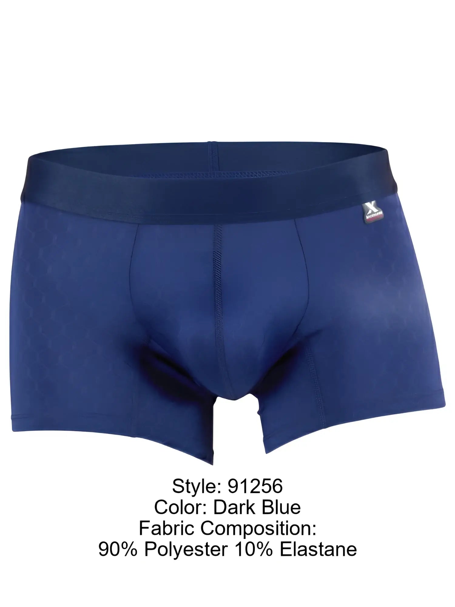 Xtremen 91256 dark blue trunk in honeycomb pattern polyester-elastane blend.