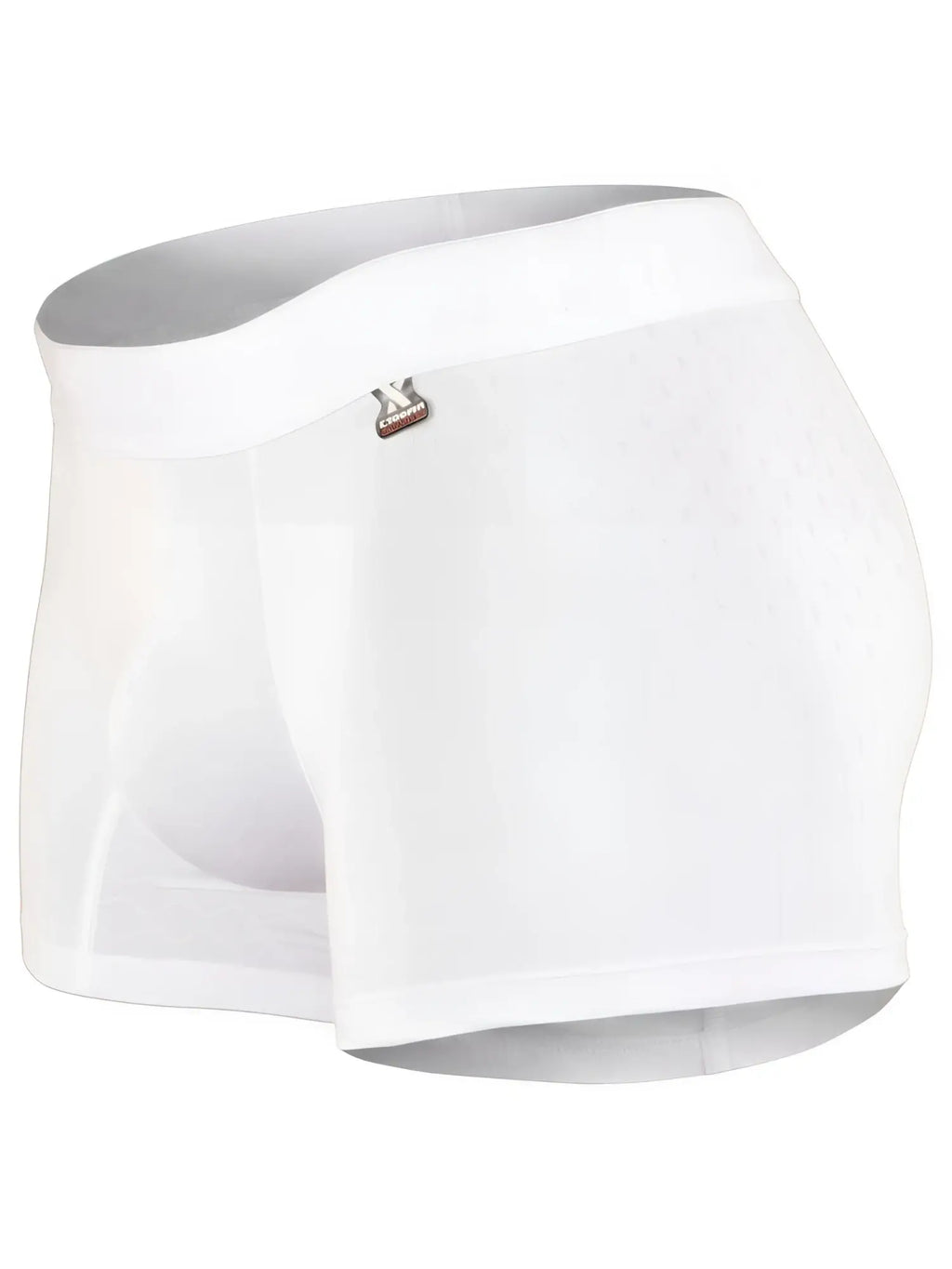 Xtremen white textured boxer briefs with branded waistband. Sleek, comfortable style for daily wear.