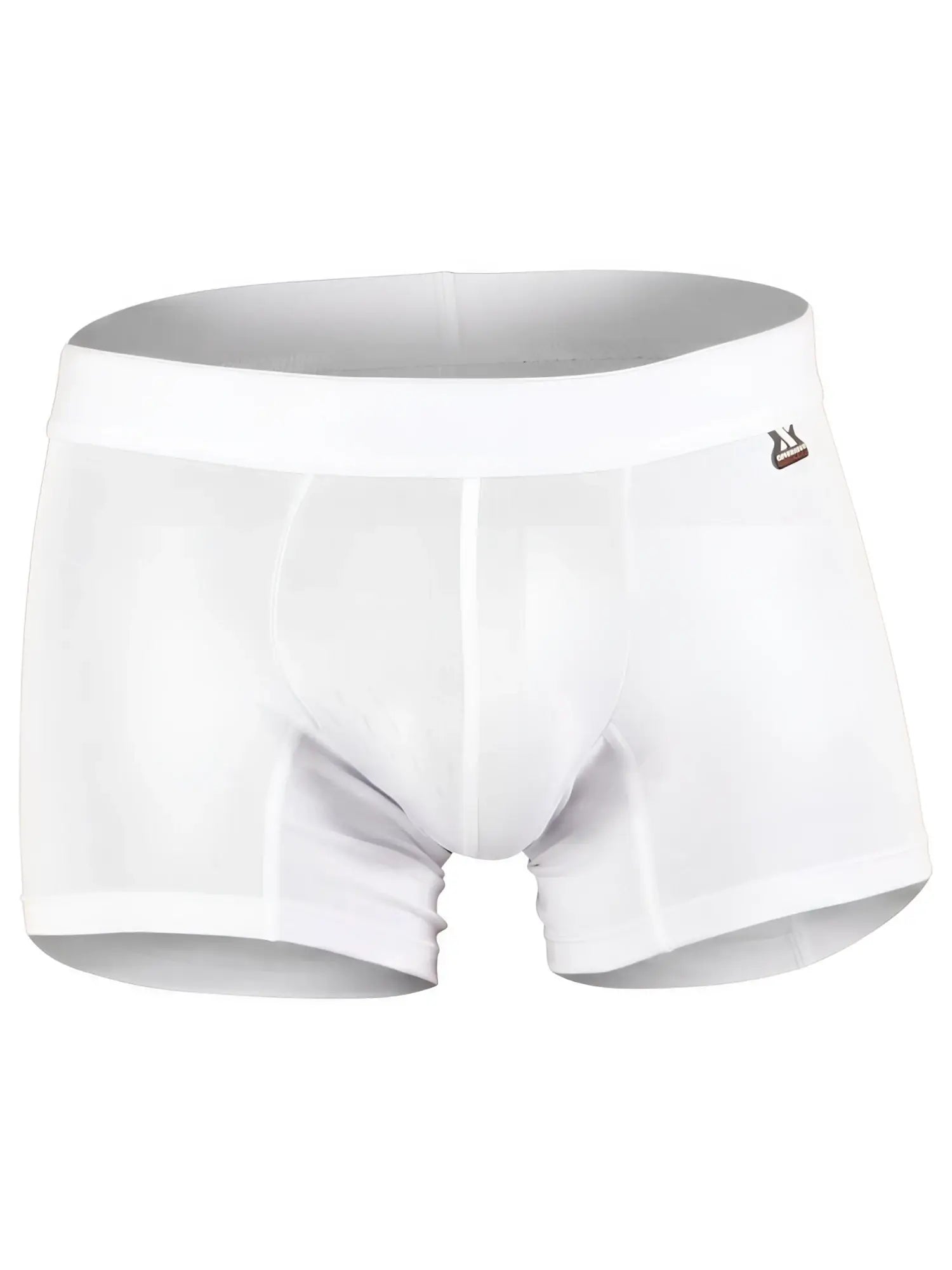 Xtremen white trunks with textured fabric and branded waistband.