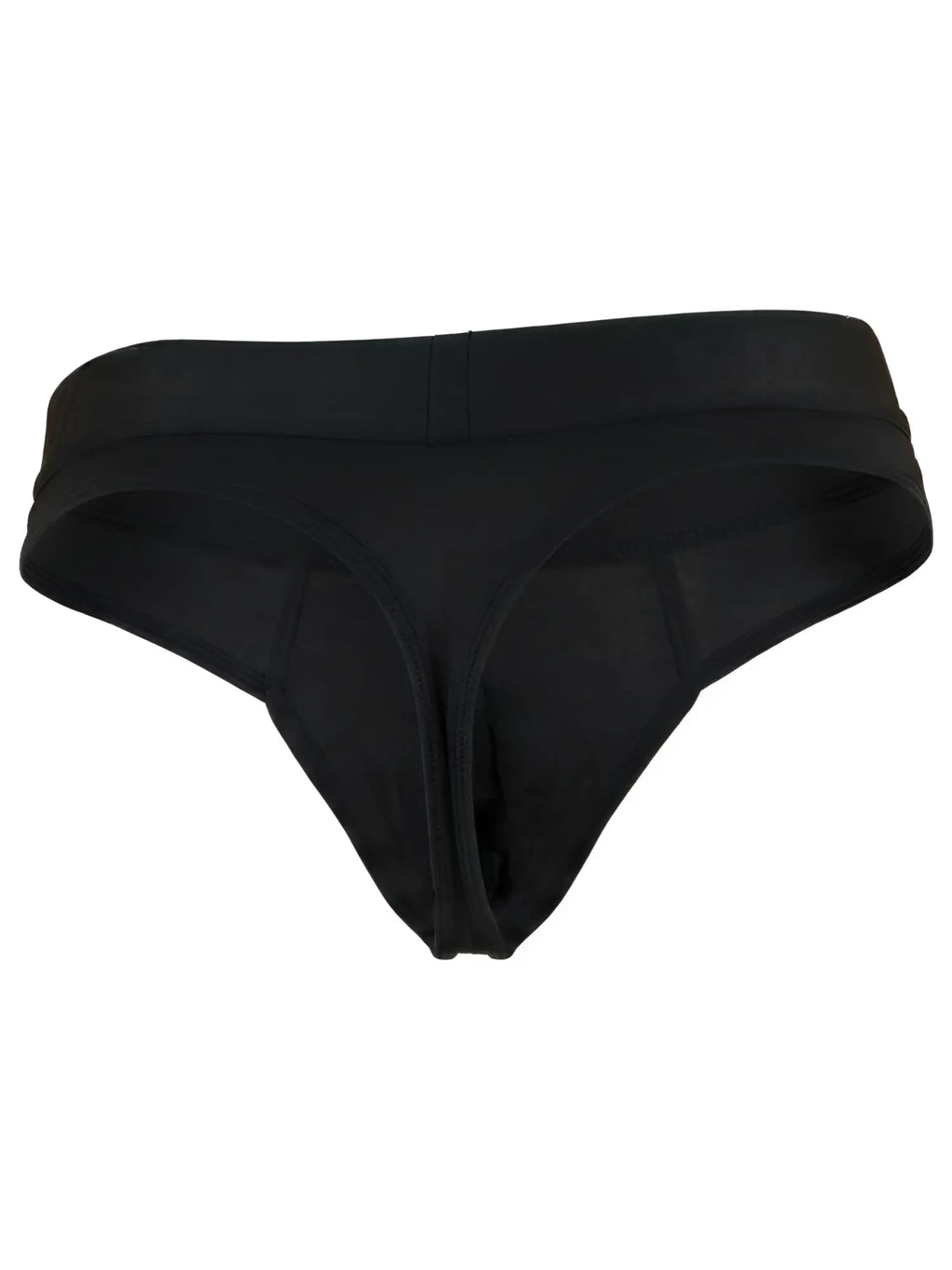Xtremen black thong underwear, model 12170. Minimalist design with a wide waistband.
