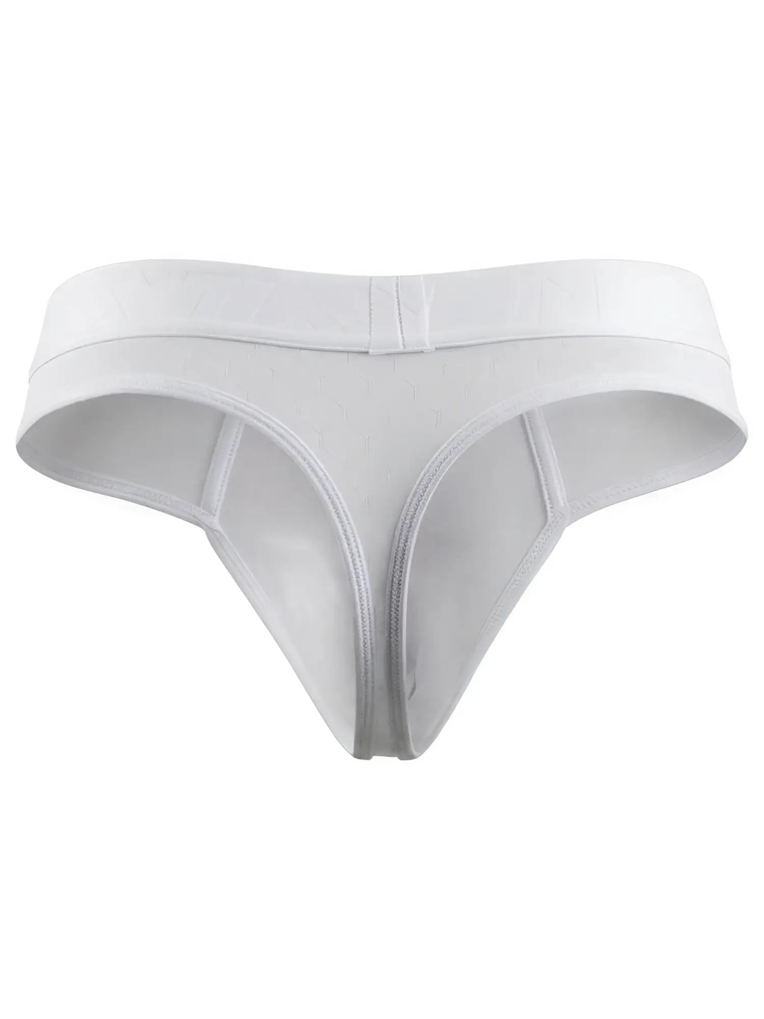 Xtremen white thong with textured fabric and branded waistband. Model number not visible.