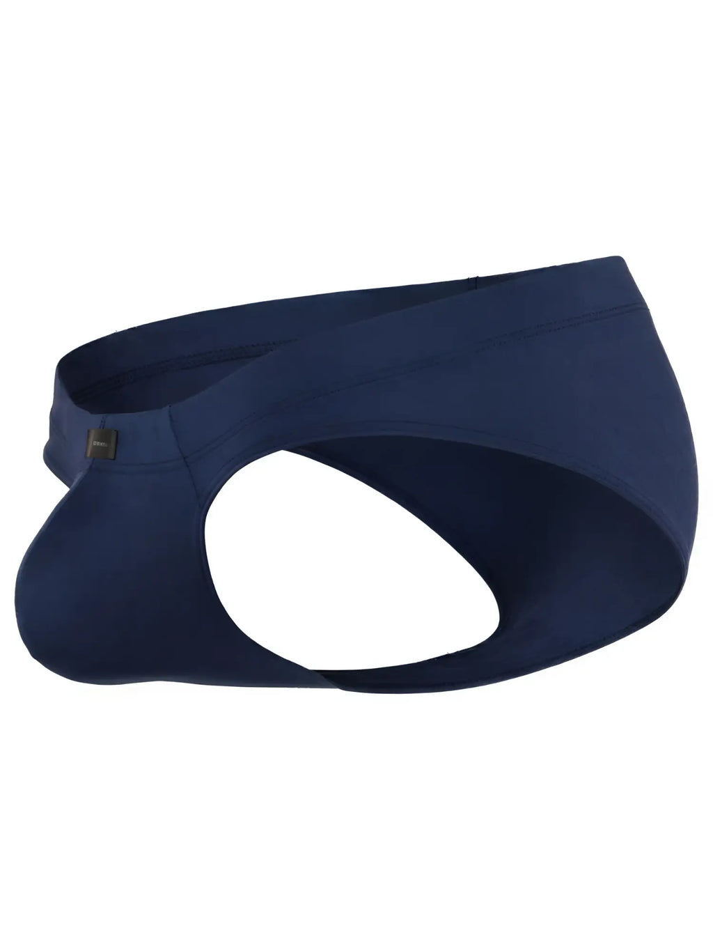 Xtremen 21250 navy blue men’s jockstrap in soft, stretchy cotton-blend fabric.