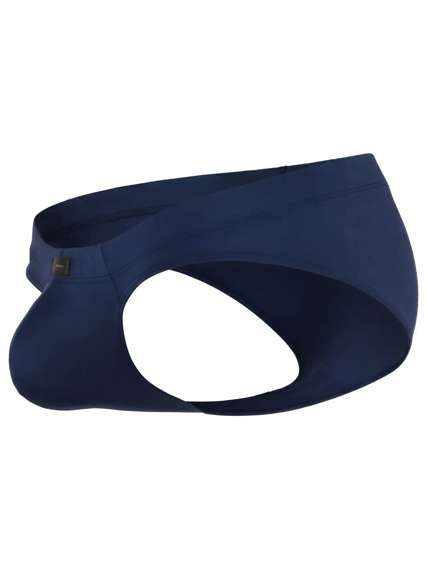 Xtremen 21250 navy blue men’s jockstrap in soft, stretchy cotton-blend fabric.