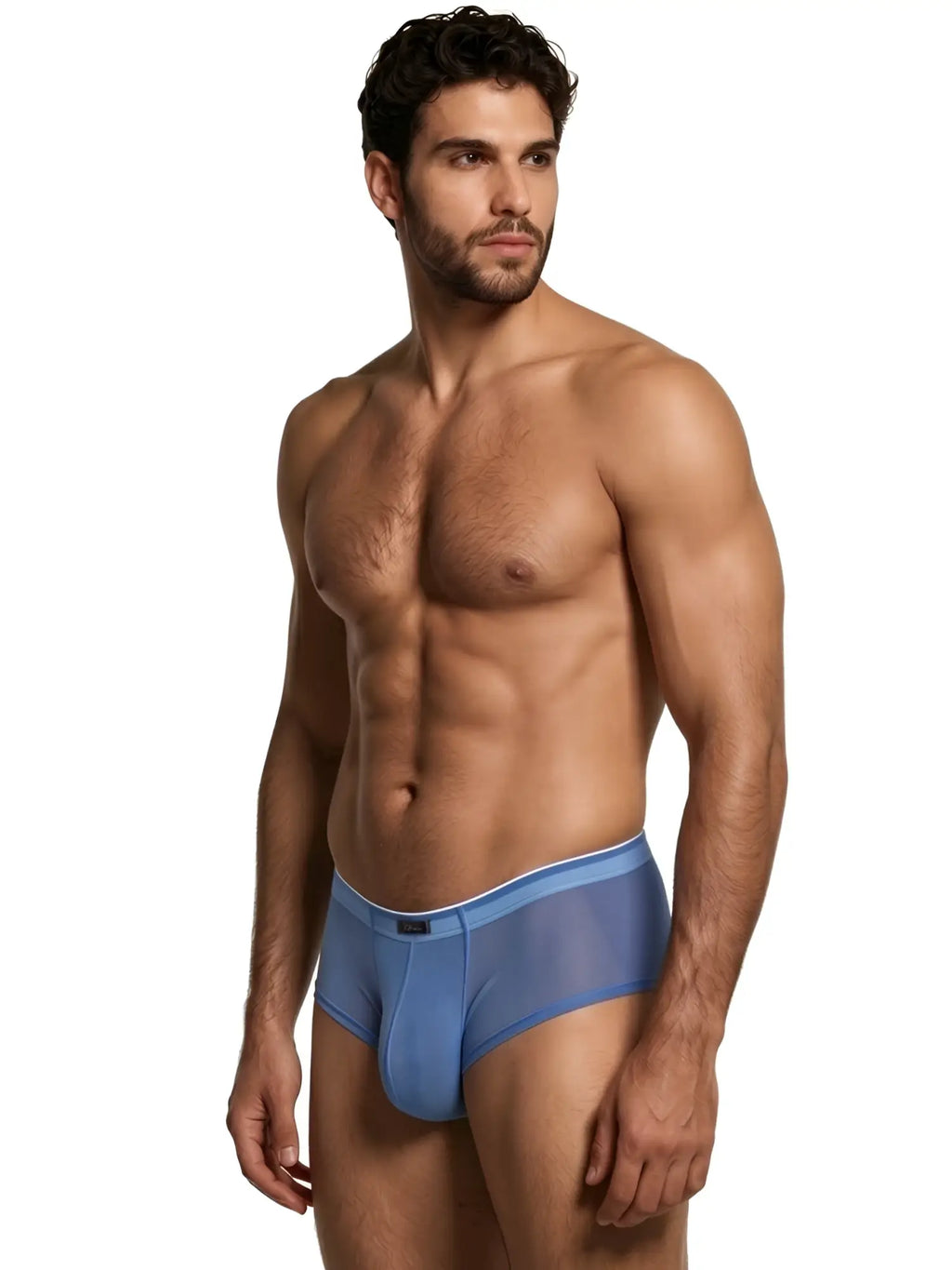 Xtremen model 93202 blue mesh brief. Low-rise style with a comfortable fit.