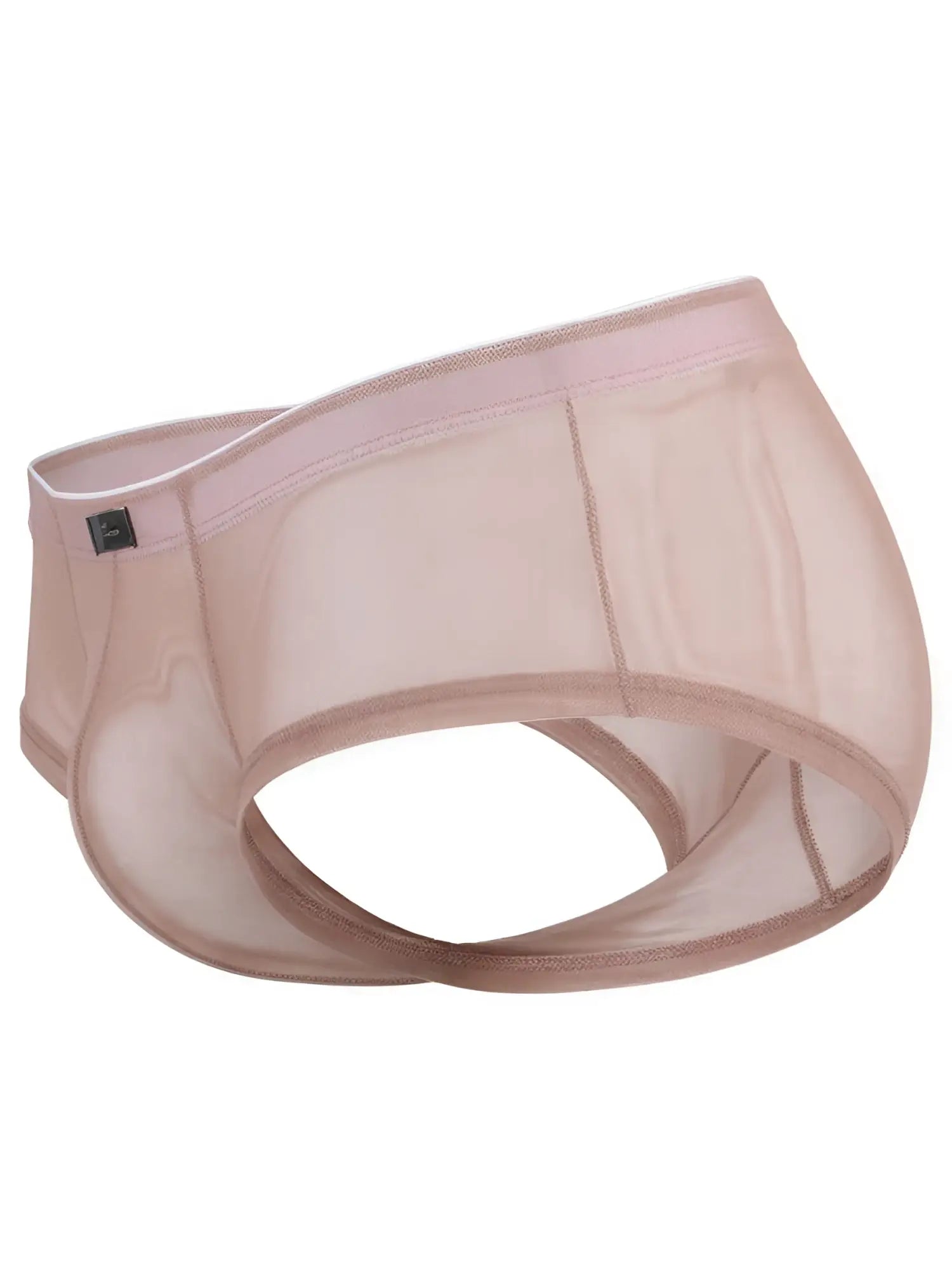 Xtremen 93390 sheer mesh bikini brief in nude. Breathable, lightweight fabric with elastic waistband.
