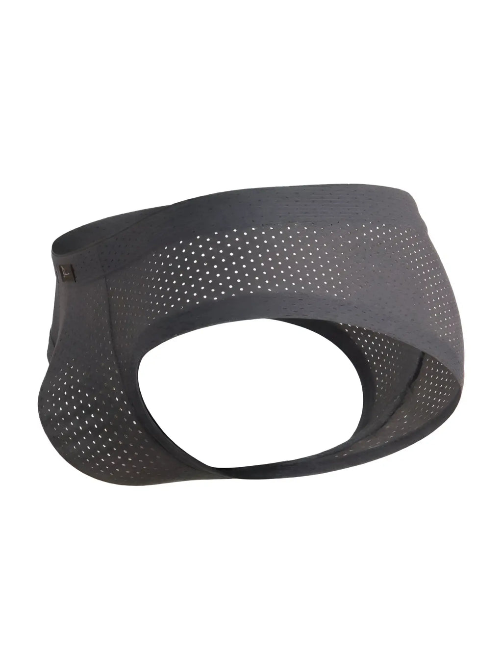 Xtremen 91269 Microfiber Mesh Briefs in gray. Product studio view of mesh underwear.