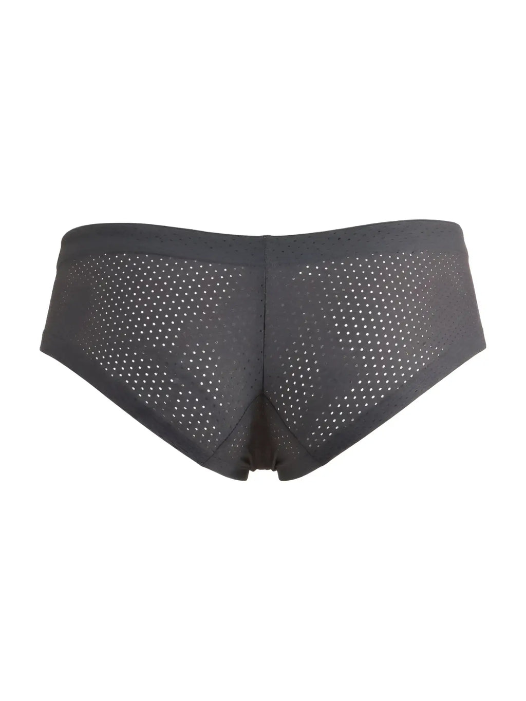 Xtremen 91269 gray microfiber mesh briefs, back view of the underwear on a white background.