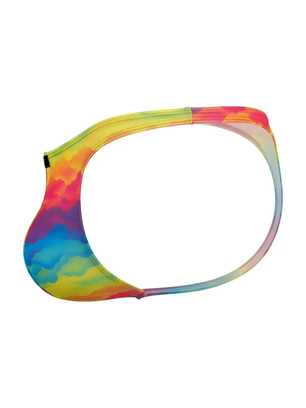 Xtremen 91284 printed microfiber thong in Cloud color, side view showing the g-string strap design.