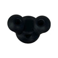 Black rubber suction cup attachment xtrm xtrm snffr double small with two rounded dome-shaped cups and central base