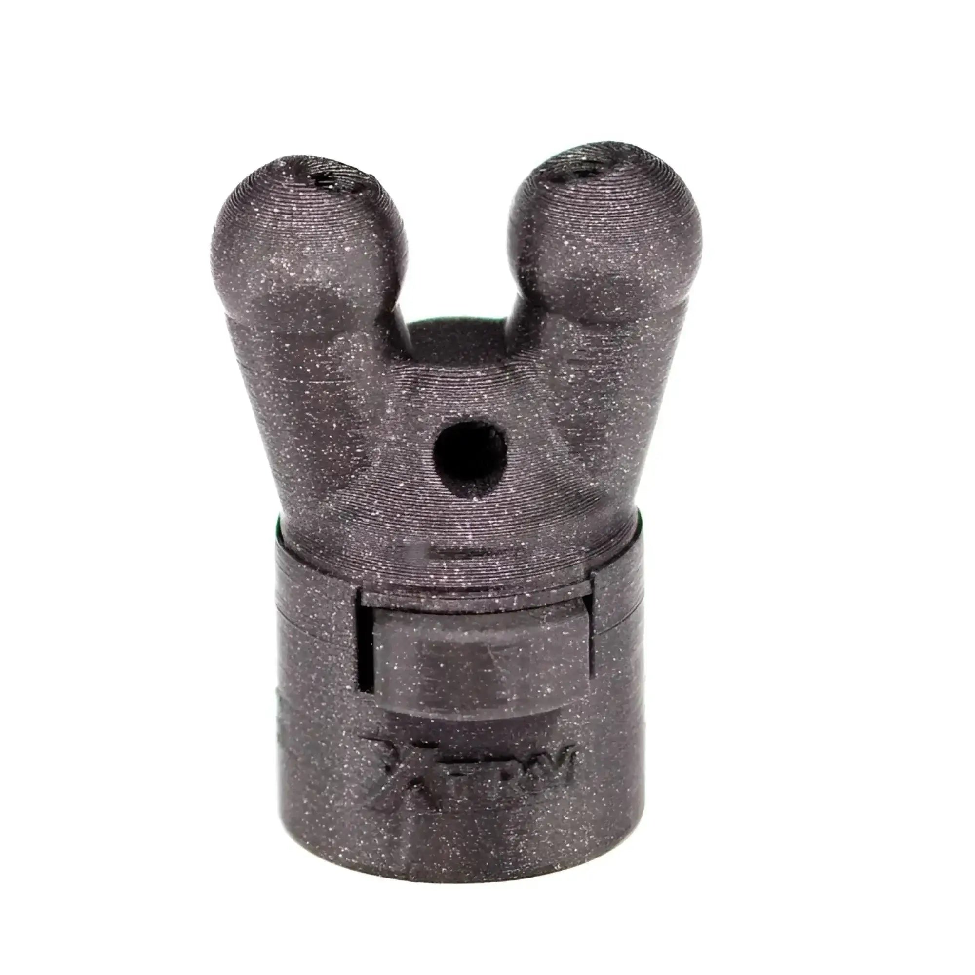 Dark gray glittery 3d printed bunny shaped usb flash drive with cylindrical base for xtrm xtrm snffr double small leakproof
