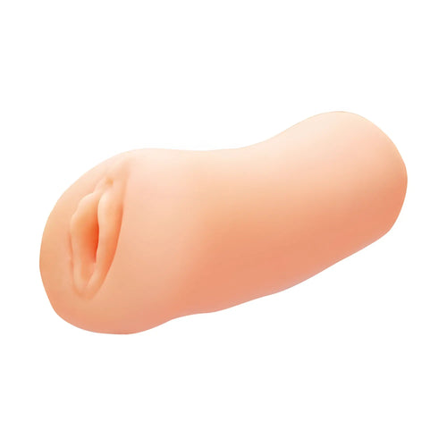 Peach-colored silicone anal plug with realistic vaginal opening design from Yuira artificial intelligence mini vagina no 03 masturbator