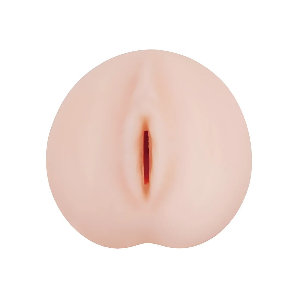Peach-colored silicone Yuira FALENO STAR HOLE Ami Tokita anal plug with smooth surface and central slit detailing