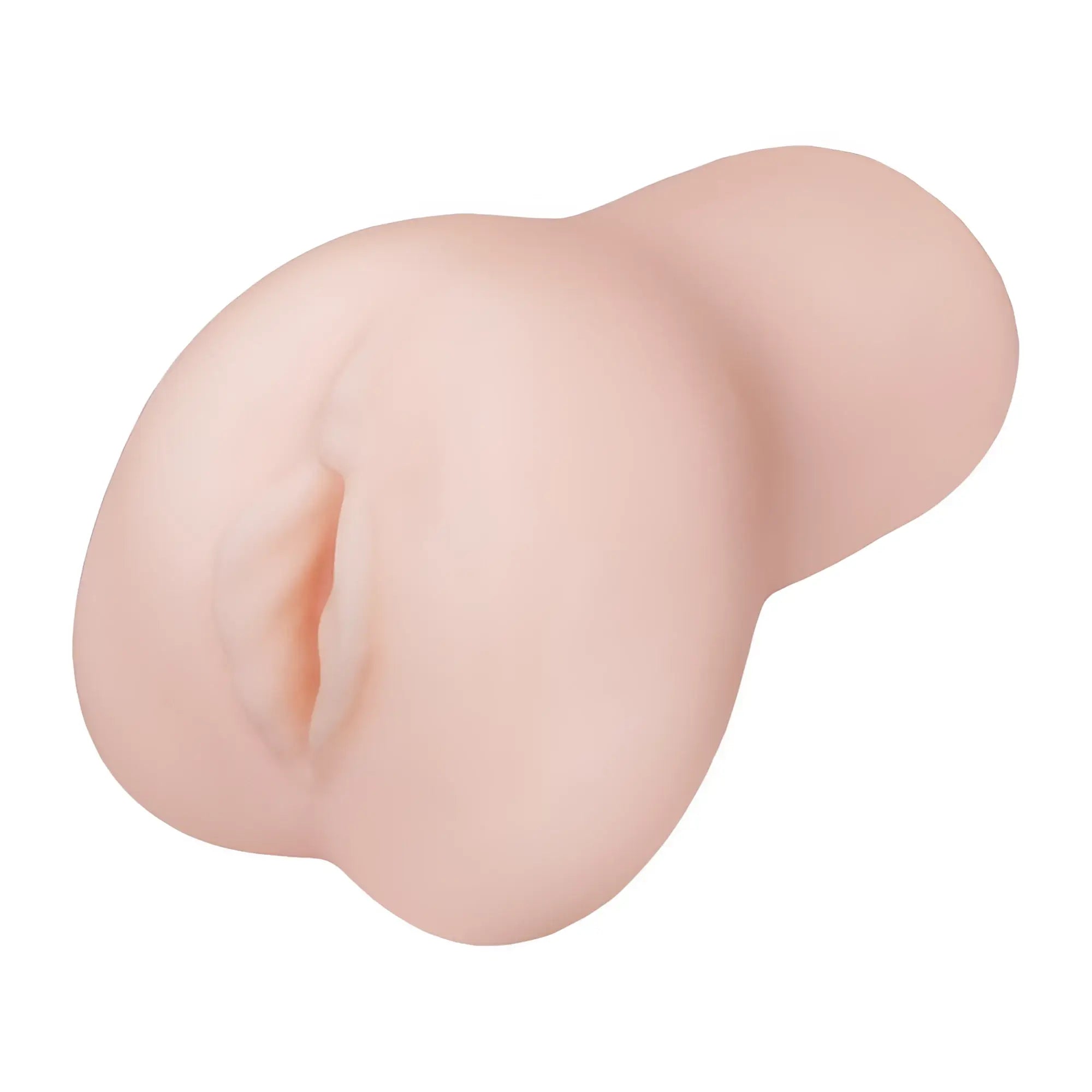 A peach-colored smooth silicone anal plug with realistic shape and subtle texture from yuira faleno star hole angel moe masturbator