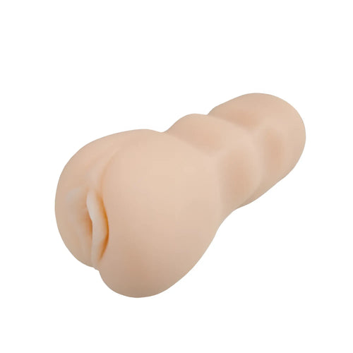Beige silicone anal plug with smooth rounded design and naturalistic contours in yuira faleno star hole mino suzume masturbator