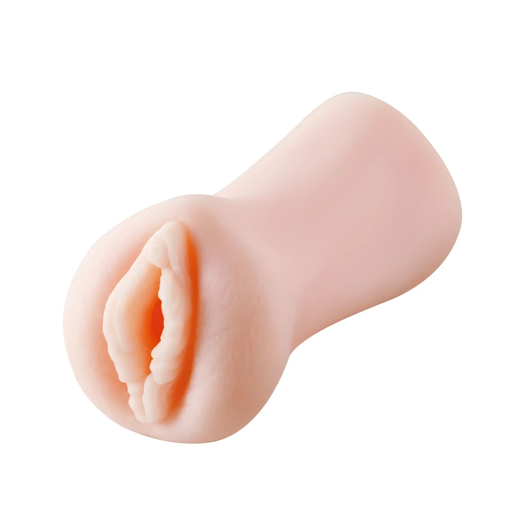 Pink silicone anal plug with realistic lips and textured interior from yuira kmp hall aya onami masturbator with lotion