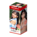 Red and white cardboard box for kmp yuira hall aya onami real hole masturbator with lotion featuring woman images