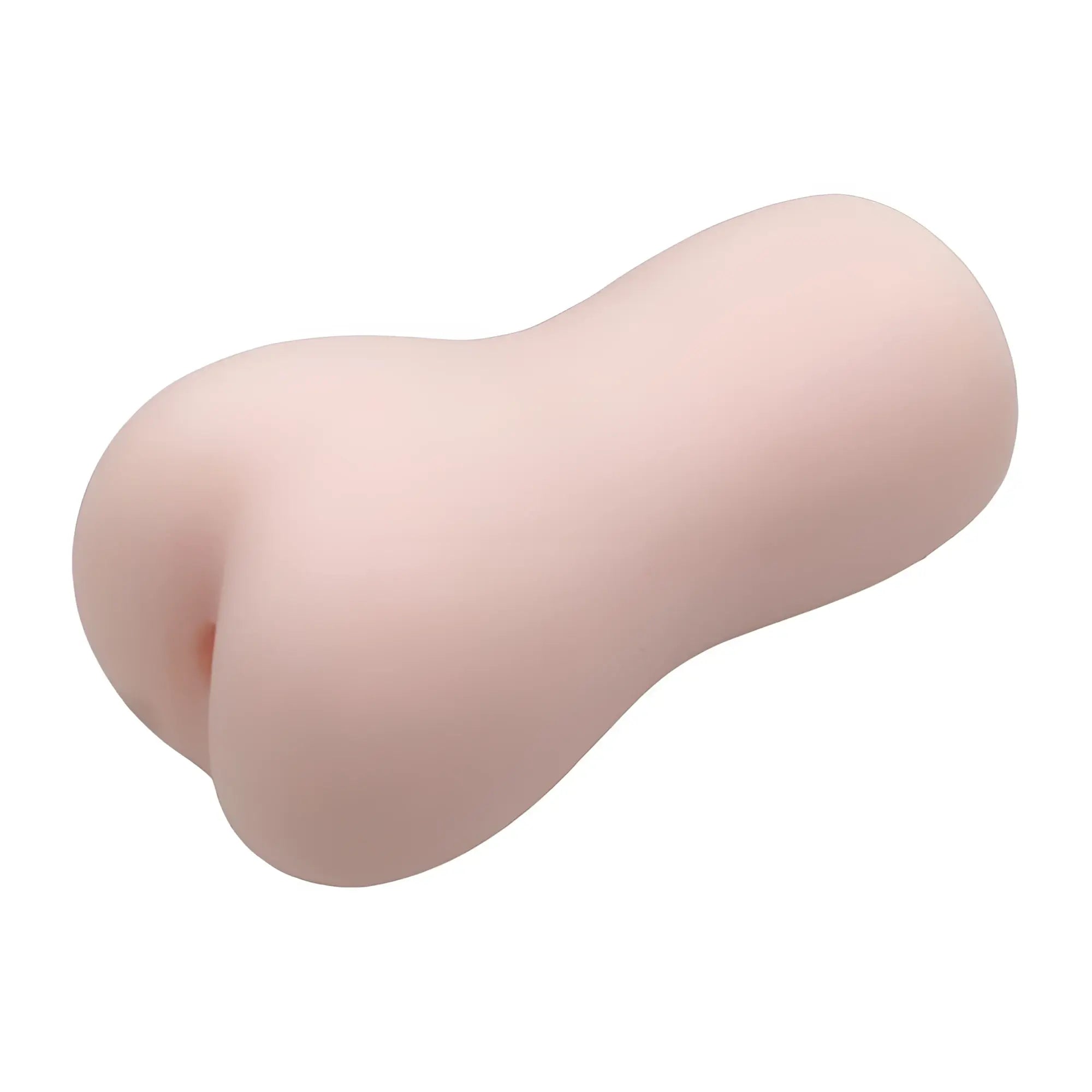 Pink silicone anal plug with smooth rounded contours and tapered end from yuira mankitsuchu botehida real hole masturbator