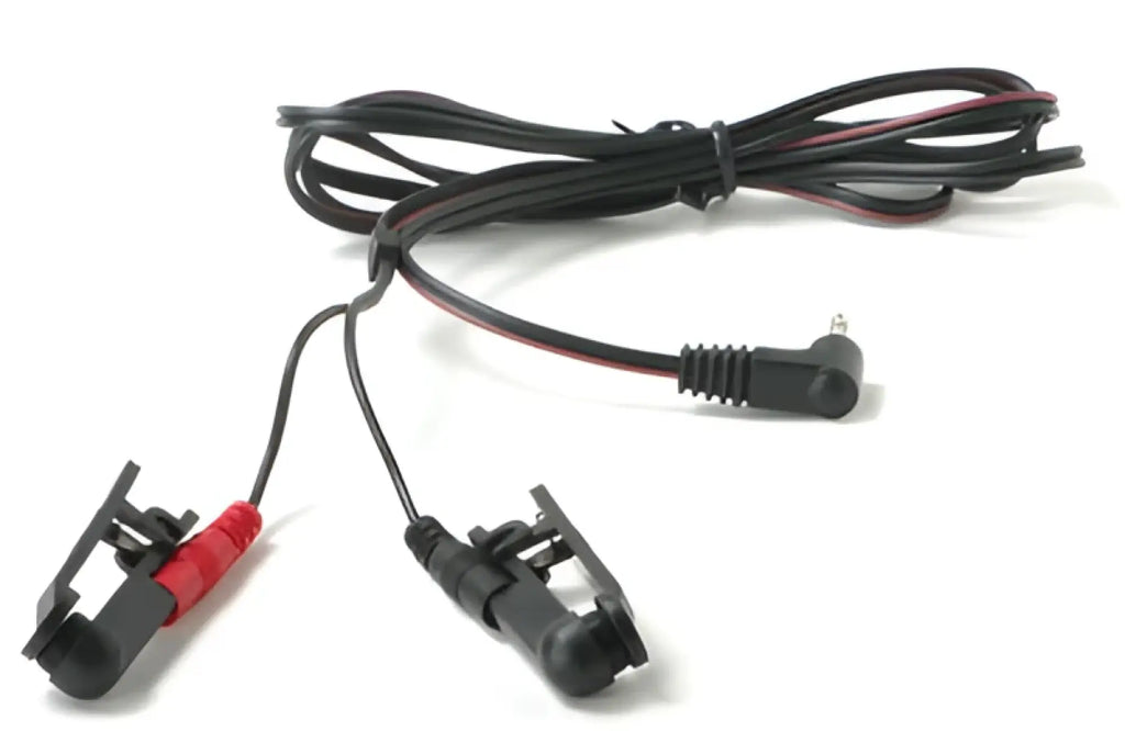 Zeus Zeus electro sex clamps with black and red electrode clips and black cables for medical diagnostic use