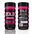 Pink and black zolo the girlfriend cup male stimulator with glossy plastic body and ergonomic design