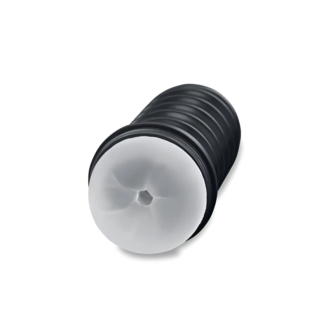 Black and translucent silicone cock ring with ribbed texture for zolo the perfect backdoor masturbator