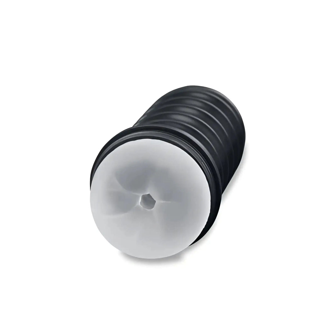 Black and translucent silicone cock ring with ribbed texture for zolo the perfect backdoor masturbator