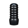 Black ribbed silicone cock ring with a smooth glossy finish from ZOLO Zolo The Perfect Girlfriend Masturbator product