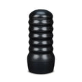 Black ribbed silicone cock ring with a smooth glossy finish from ZOLO Zolo The Perfect Girlfriend Masturbator product